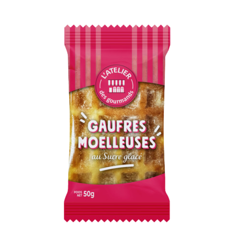 Gaufre moelleuse sucre glace x2