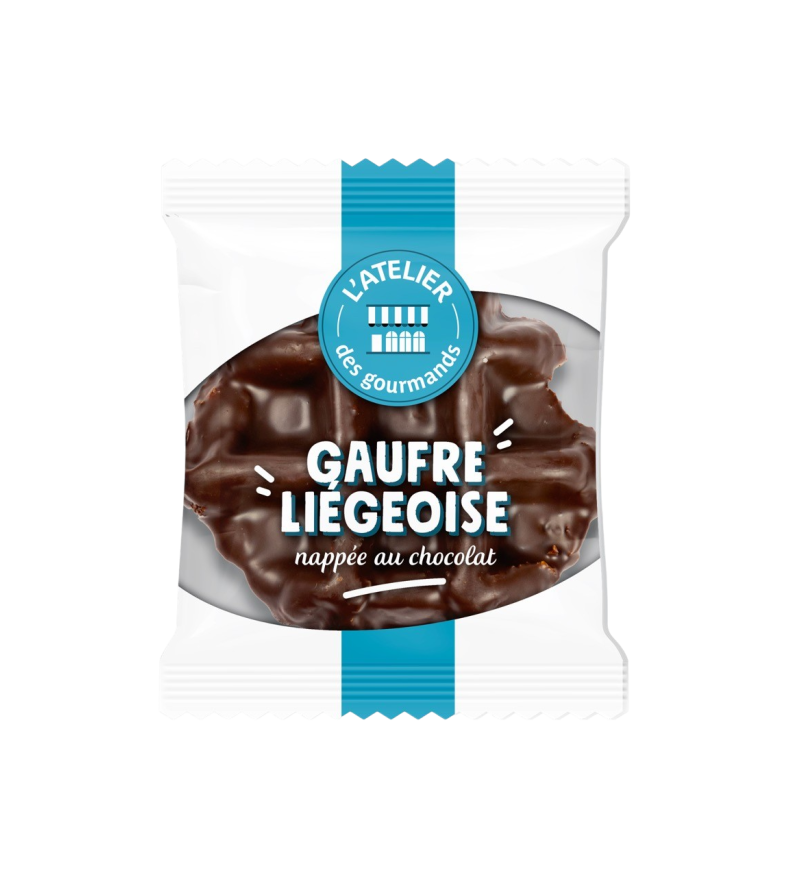 Gaufre liégeoise nappée chocolat