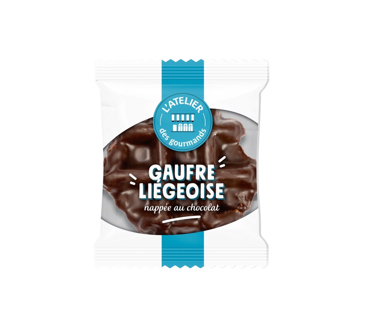 Gaufre liégeoise nappée chocolat