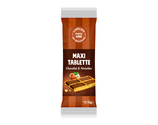 Maxi tablette biscuit chocolat noisettes